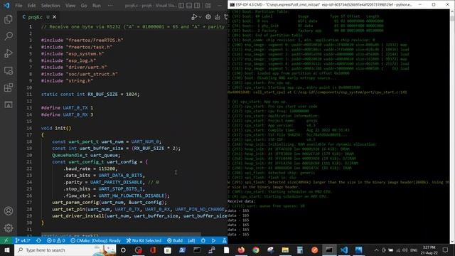 2 - Receive one character via RS232 from ESP32 to ESP32 in FreeRTOS ESP IDF environment смотреть онлайн
