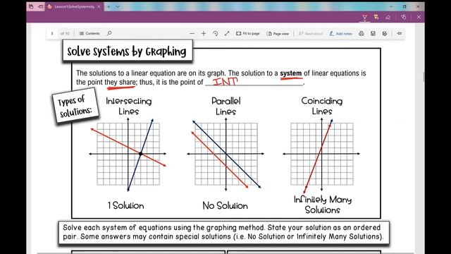 Systems of Equations Solve by Graphing смотреть онлайн