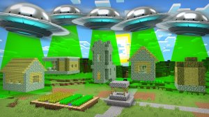 ПРИШЕЛЬЦЫ ПОХИТИЛИ ДЕРЕВНЮ ЖИТЕЛЕЙ НОМЕР 13 В МАЙНКРАФТ | Риколит Minecraft