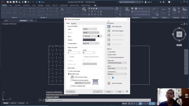 AutoCAD How To Show Hatch And Gradient Dialog Box смотреть онлайн