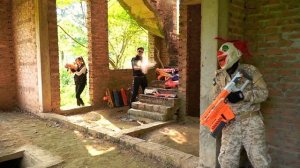 LTT Nerf Mod : S.W.A.T Warriors W Nerf Mod Gun Fight Boss Black Skin Masked Criminals Dangerous