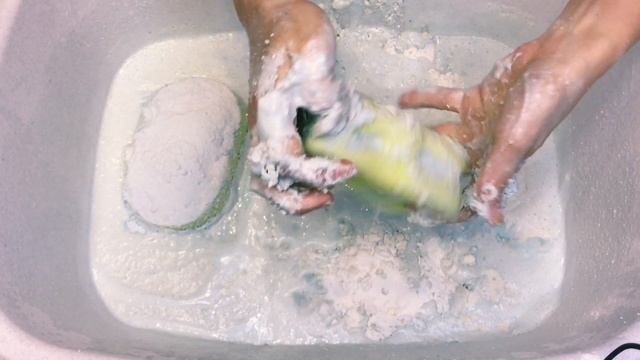 4 Kg Laundry Powder, 3 Cans Cleaning Powder And Laundry Gel. ASMR. Squeezing Sponges. Laundry Paste