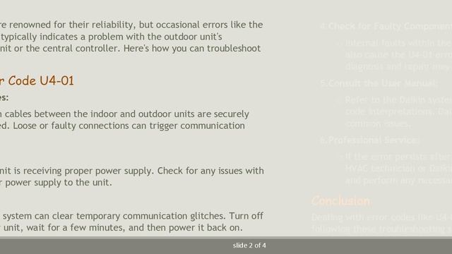 How to Fix Daikin Error Code U4-01 смотреть онлайн