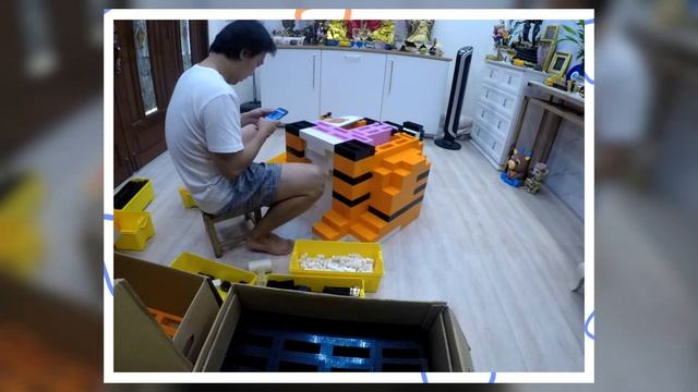 Lego year of The Tiger Giant speed build with my dog :Art of brick ต่อ เลโก้ยักษ์ смотреть онлайн