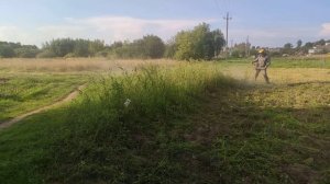 Grasstrimmer Alpina Star 55DP and potato field /  Бензокоса Alpina Star 55DP и картофельное поле