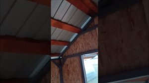 Сарай, хозблок с навесом из профтрубы. Легко своими руками и недорого.