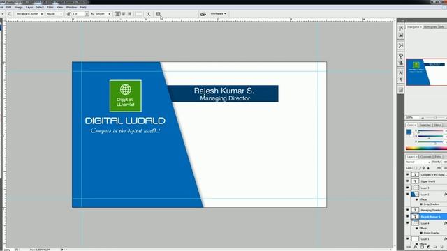 Simple steps to Design Business Card in Photoshop | Learn How to Create best Business Card easily смотреть онлайн