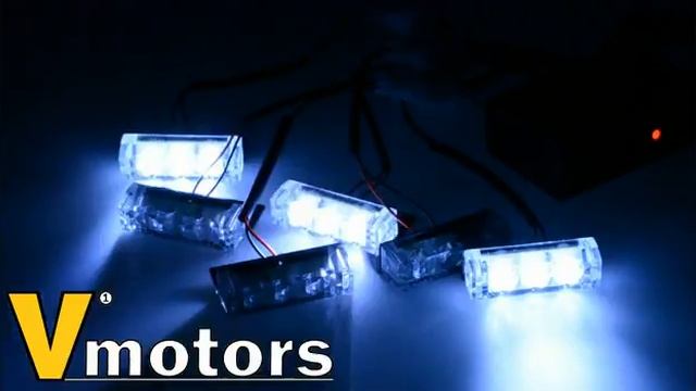 18-LED White 3 Flash Mode Front Grille Dash Warning Emergency Flash Strobe Light смотреть онлайн