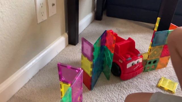 Magnetic Tiles Ideas | Magnet Blocks Fire Station| Build A Fire Station With Magnetic Blocks