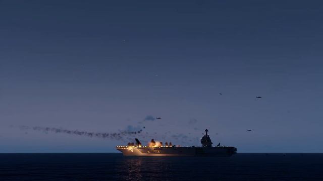 Terror From the air! Russian K-52 helicopter sinks largest US aircraft carrier in the Black Sea смотреть онлайн