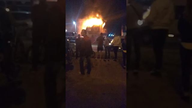 Пожар в Гомеле на улице Оськина. смотреть онлайн