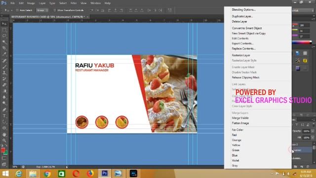 HOW TO CREATE RESTAURANT BUSINESS CARD IN PHOTOSHOP смотреть онлайн