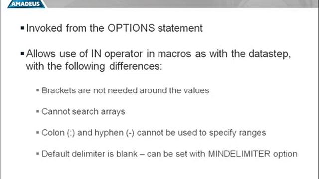SAS Tip: Using the Macro IN Operator смотреть онлайн