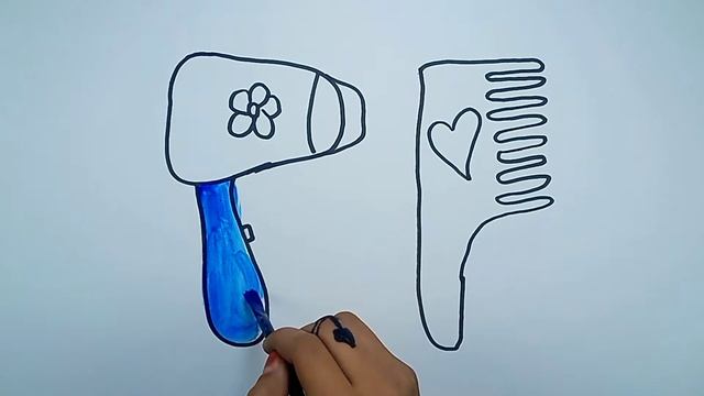 Bolalar uchun Soch quritgich rasm chizish/Drawing hairdryer for children/Рисование фен для детей смотреть онлайн