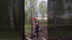 Забивание столбов в суглинков и глина отбойным молотком. В одно лицо