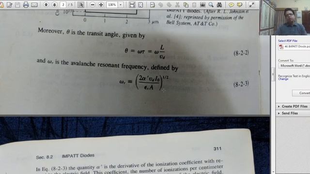 IMPATT Diode -I -Dr. Arvind Sharma, Associate Professor in Physics, GDC, BIKANER, Lecture 55 смотреть онлайн