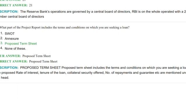 PMEGP, EDP Training Module - 8, Understanding of Banking and Funding - Answer Key смотреть онлайн