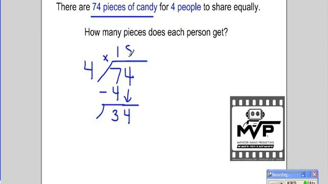 Division, standard algorithm (Traditional method) 2 digits by 1 digit смотреть онлайн