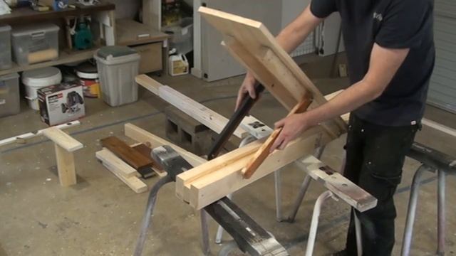 Building a basic gym frame. Pull up, Shoulder squat, Bench press. Home woodwork смотреть онлайн