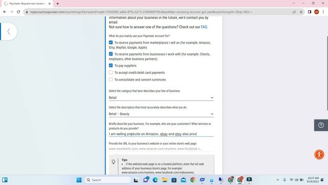 How To Get USD Bank Account Details From Payoneer | Submit Payoneer business details questionnaire смотреть онлайн