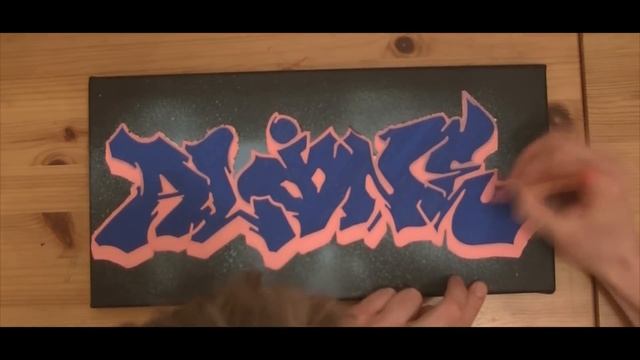 Freestyle graffiti canvas // Graff sur toile sans esquisse [HD 1080] смотреть онлайн
