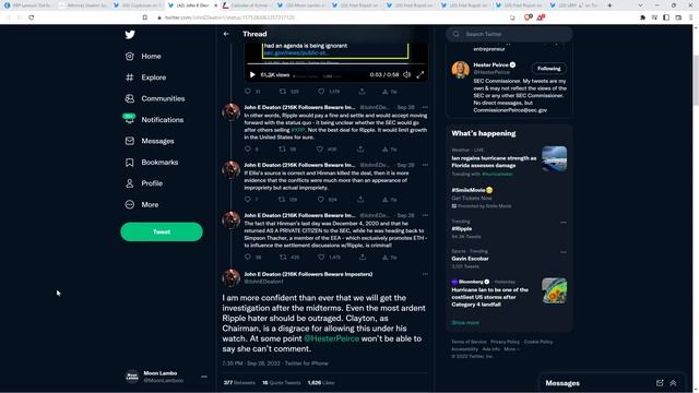 XRP: Hinman KILLED THE RIPPLE & SEC SETTLEMENT DEAL, Fox Business Journalist's Source Claims смотреть онлайн