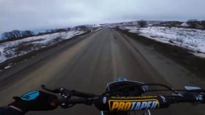 покатушка в начале зимы на пите  regul moto seven 125