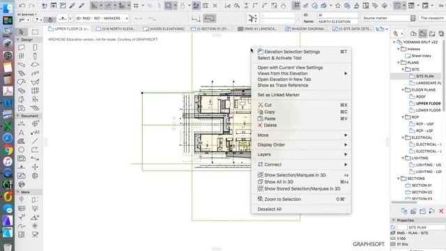 ArchiCAD Elevations cutting plane and overlays смотреть онлайн