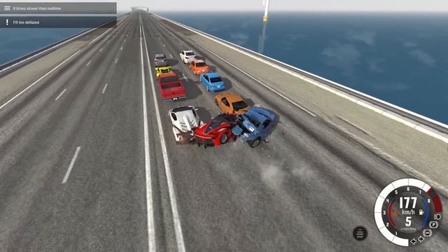 ПРОБКАДА ТҰРҒАН КӨЛІКТЕРГЕ 280КМ/Ч ЖЫЛДАМДЫҚПЕН СОҒУ ✦ BEAMNG.DRIVE смотреть онлайн