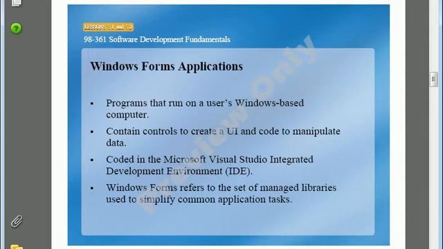 41 MTA 98 361 Understand Windows Forms Applications and Console based Applications Visual Inherit смотреть онлайн