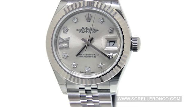 Rolex Datejust Silver Dial Star Diamonds Jubilee 28 mm смотреть онлайн