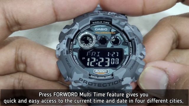 How To Setting Time G-SHOCK GD-120 Digital Watch смотреть онлайн