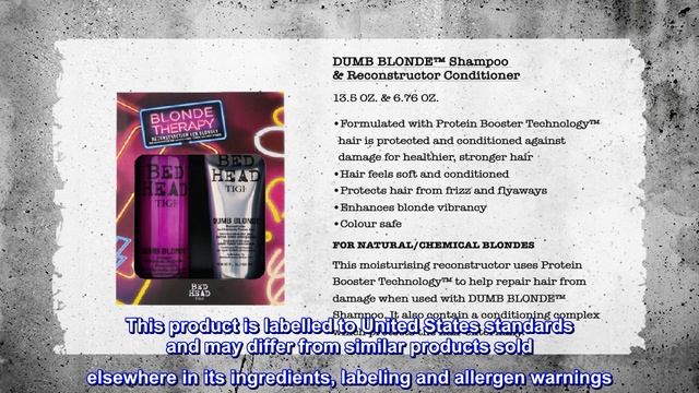 Great product - Bed Head by TIGI Dumb Blonde Shampoo and Conditioner for Blonde Hair 25.36 fl oz 2 смотреть онлайн