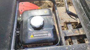 Вспашка огорода мотоблоком с передним адаптером