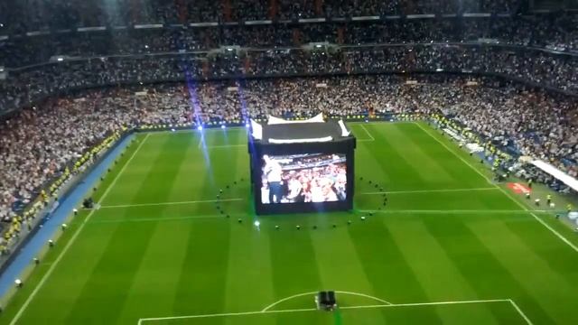 Santiago Bernabeu fans celebrating Sergio Ramos golden goal vs Atletico Madrid смотреть онлайн