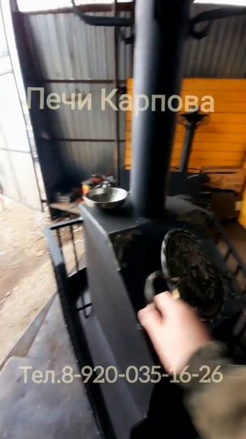 Печь из 530-й трубы "Ангара-34" с ЗАКРЫТОЙ и ОТКРЫТОЙ КАМЕНКОЙ смотреть онлайн