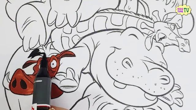 The Lion King Coloring Pages book DISNEY Lion King Coloring Games Lion King SPEED DRAWING for kids смотреть онлайн