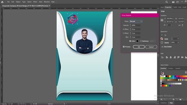 How To Make Professional ID Card | Corporate Company Badge ID Card Design | Illustrator Tutorial смотреть онлайн