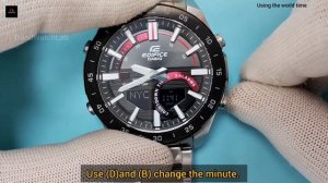 Casio Edifice ERA-120DB (5479) Time setting tutorial | TrendWatchLab.