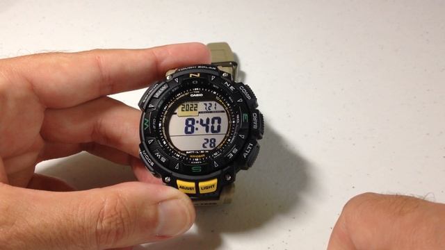 Casio Pro Trek (PRG240): Setting The Time