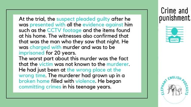 Crime And Punishment Vocabulary - Upper Intermediate English Listening Practice B2/Level 4
