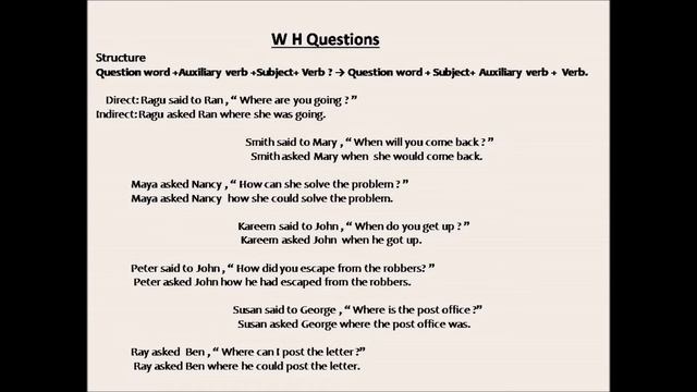 Reported Speech - 2  Questions And Imperatives