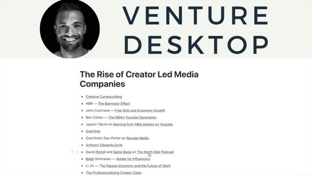 Venture Desktop — Episode 2 — The Rise of Creator Led Media Companies | venturedesktop.com смотреть онлайн
