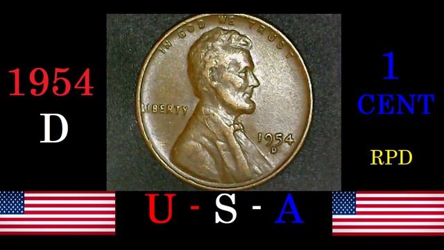 1954 D USA 1 CENT смотреть онлайн