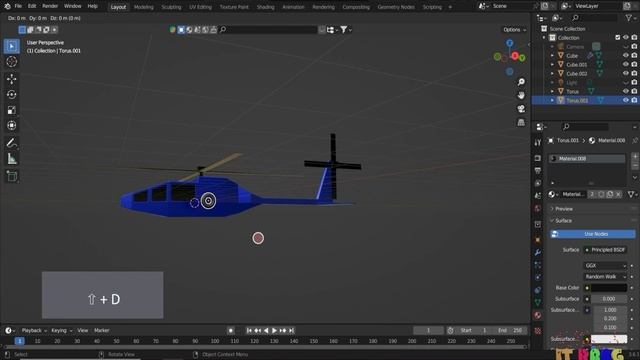 Blender beginner Tutorial to model helicopter and animation of rocket attack in Hindi / Urdu смотреть онлайн
