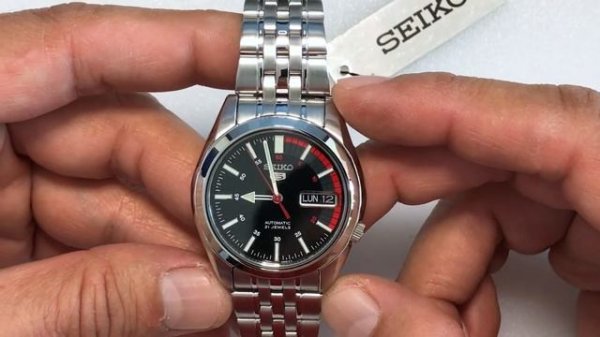 SNK375K1 Seiko 5 Automatico Black Dial