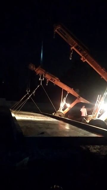 HOW TO LIFTING WEIGH BRIDGE BY DOUBLE CRANE смотреть онлайн