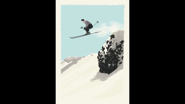 How to Draw a Retro Skier Poster with Procreate / iPad Pro 11" смотреть онлайн