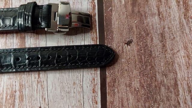 Black Full Grain Crocodile Leather Strap For Tissot Couturier Lady Powermatic 80 Watch смотреть онлайн