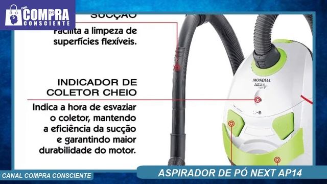 Aspirador de Pó Mondial Next AP14 é bom? Aspirador Mondial Next 1500 vale a pena? смотреть онлайн